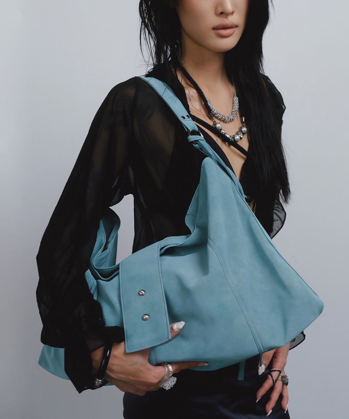 피시아(PICEA) Grid Bag [Teal Blue]