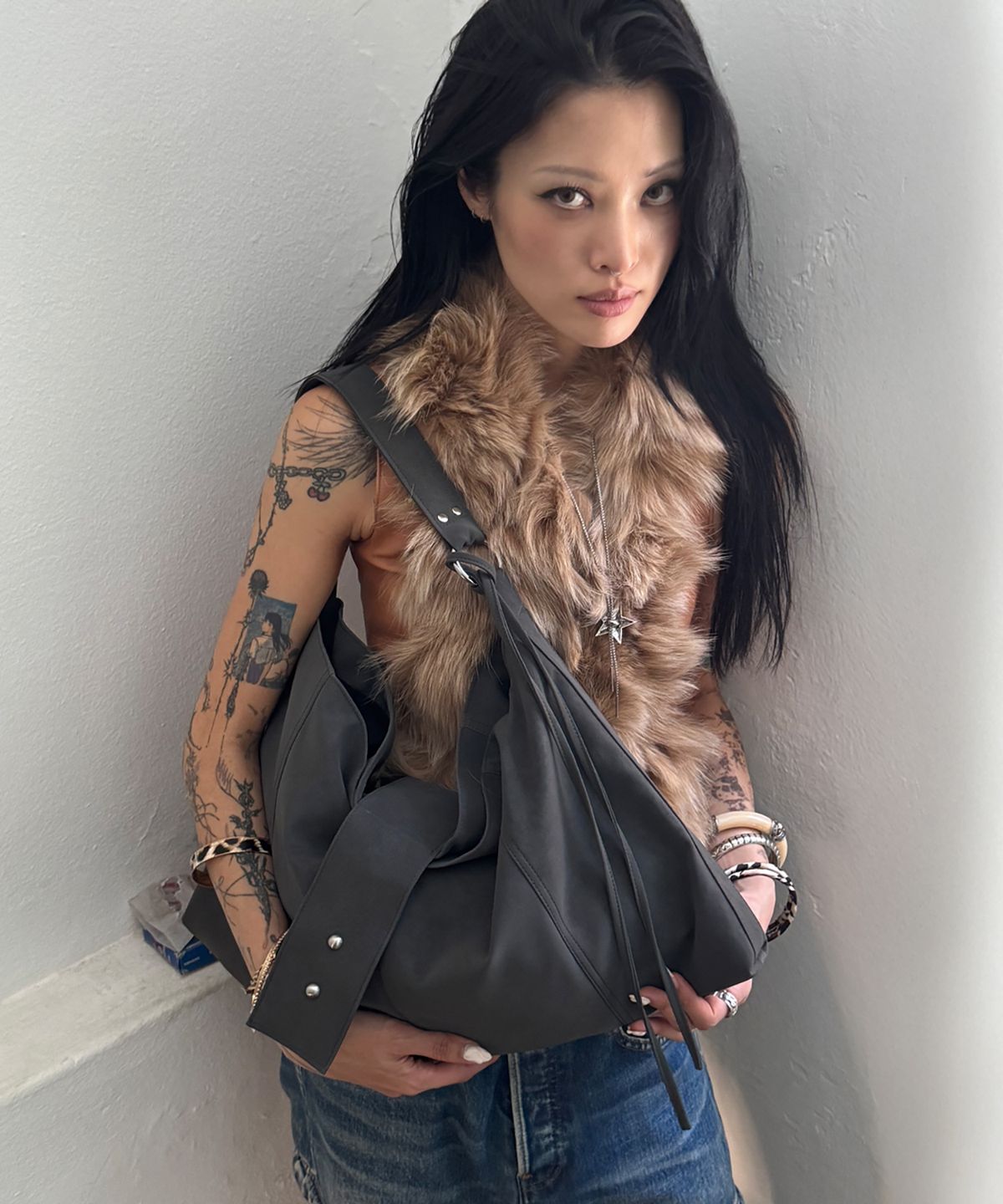 피시아(PICEA) Grid Bag [Ash Charcoal]