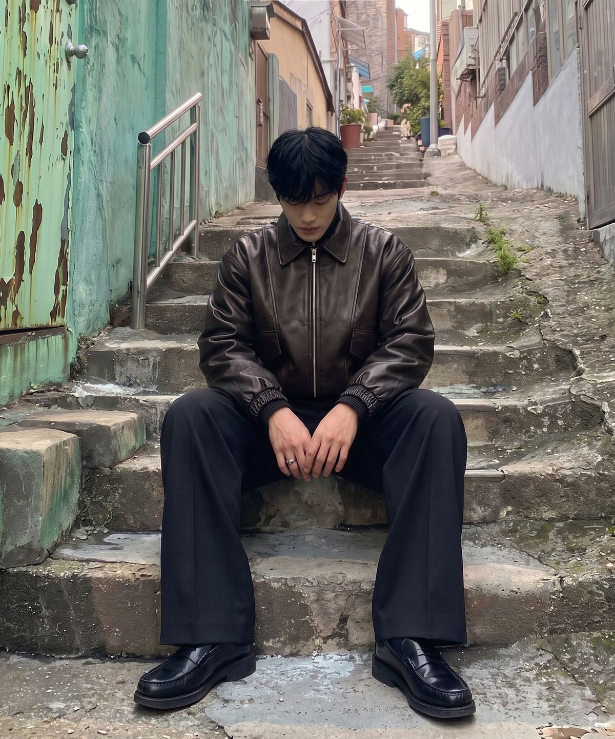 그래프플랫폼(GRAPH PLATFORM) 아카이브 레더 블루종