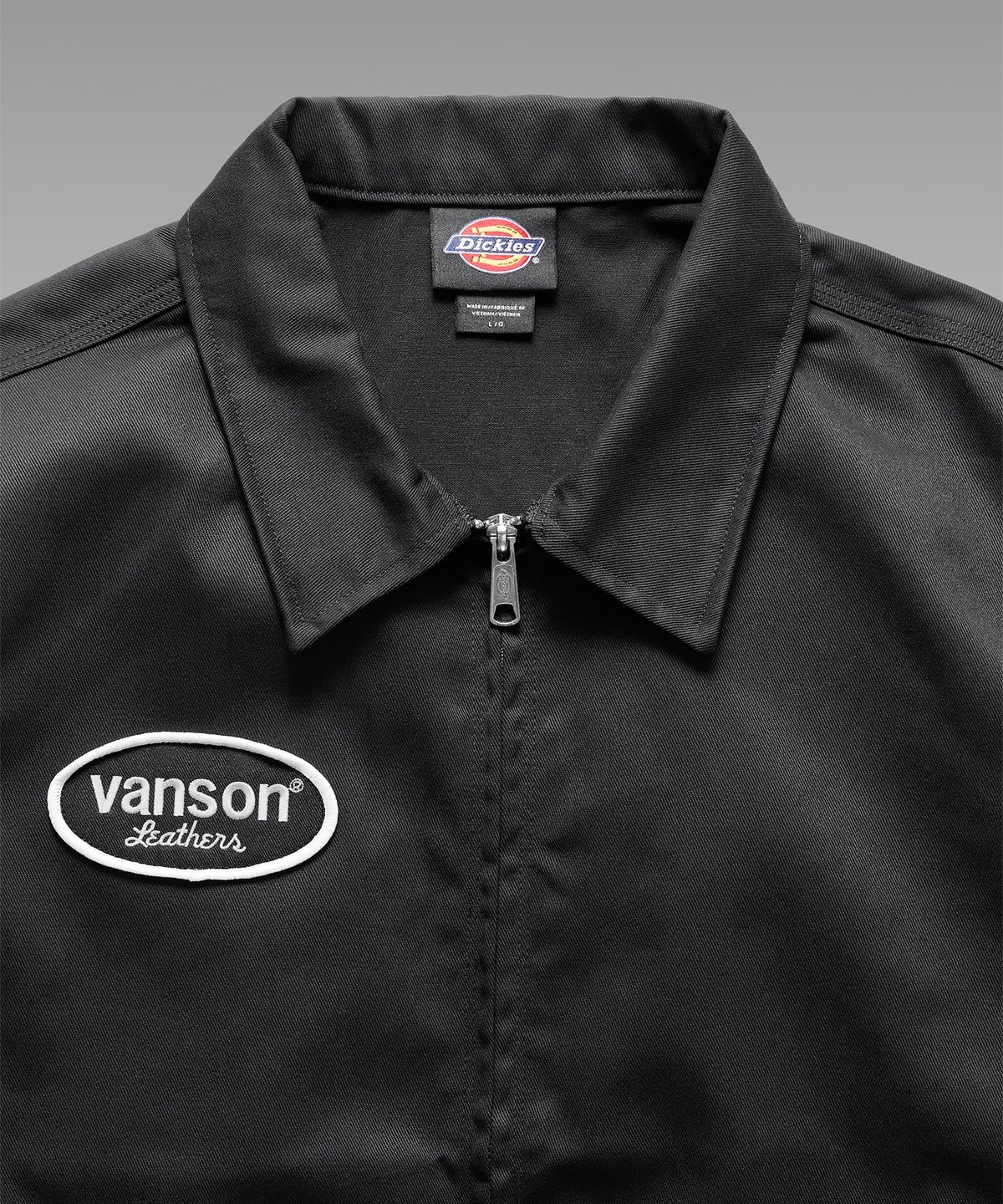 디키즈(DICKIES) (S,M,L) 디키즈 x 벤슨 레더스 아이젠하워 재킷 Black