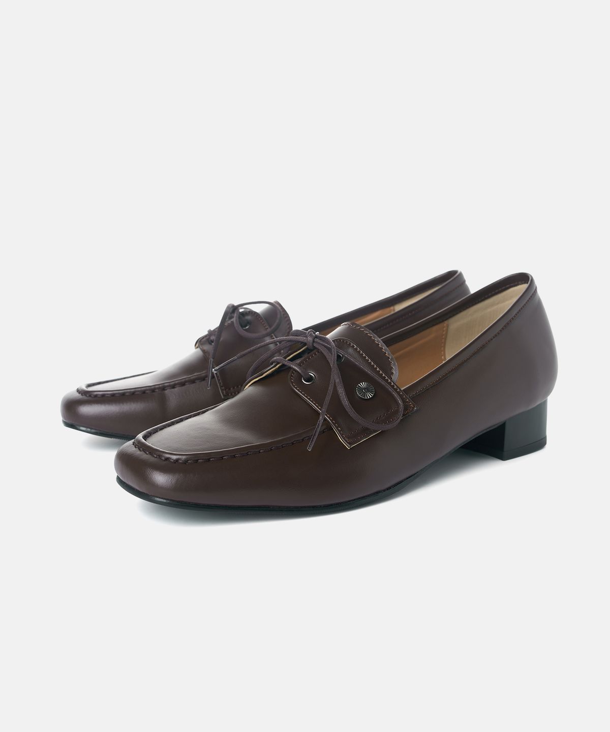 커스텀에이드 우먼(CUSTOMADE WOMAN) 로웬 빈티지 로퍼 힐 3/6cm (CW0113DBR)