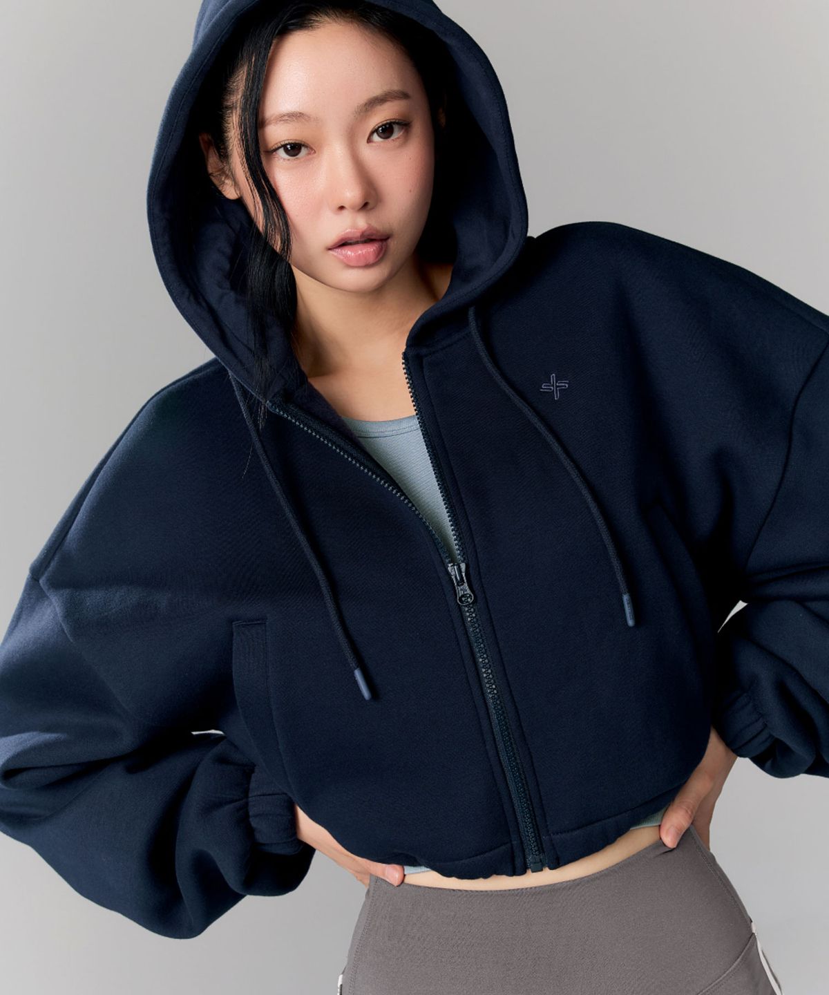 젝시믹스(XEXYMIX) 웜 소프트 오버핏 후드 집업 XFL3JL1112