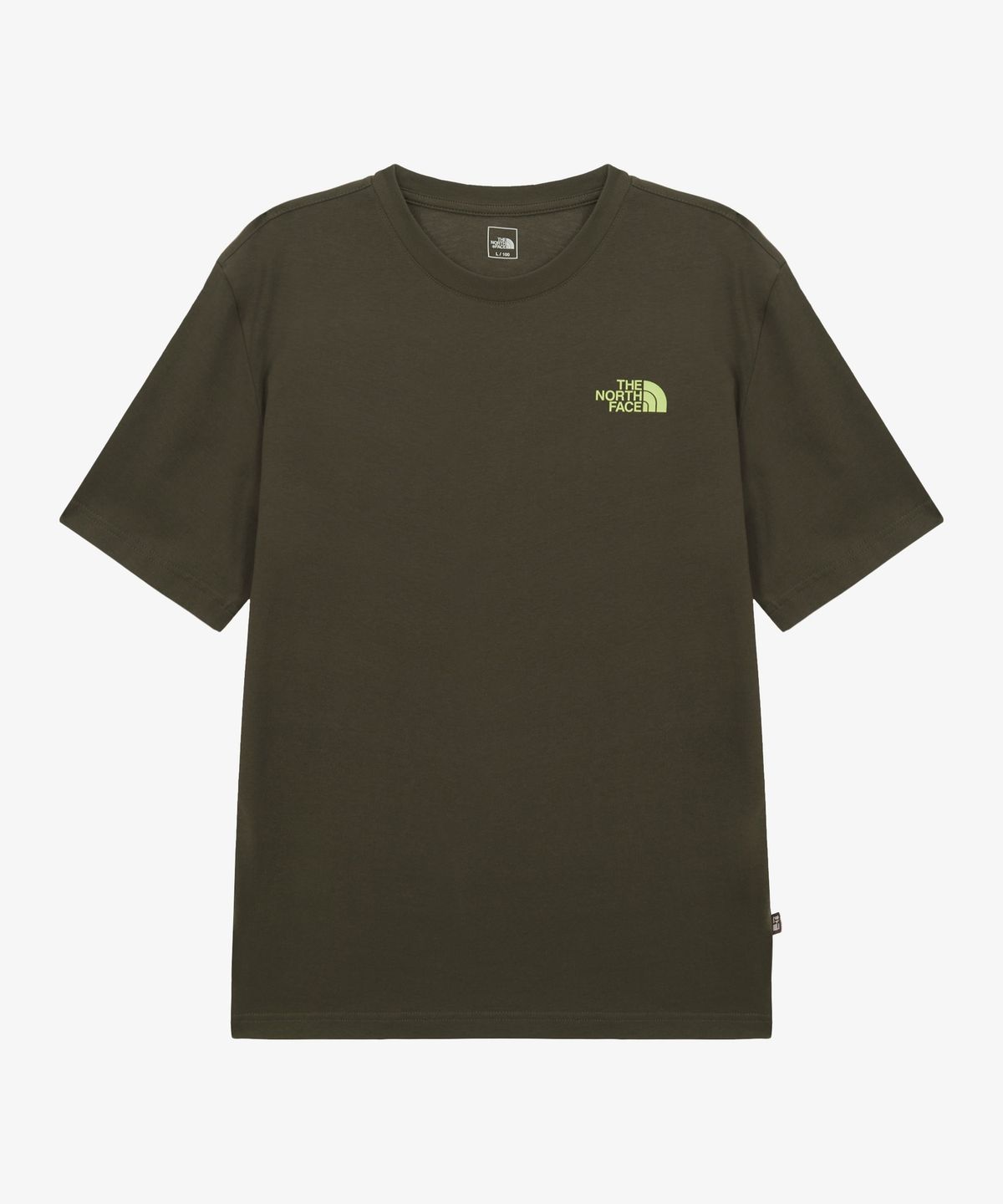 노스페이스(THE NORTH FACE) NT7UT95G 한글 반팔 티셔츠 3 DRIED HERB
