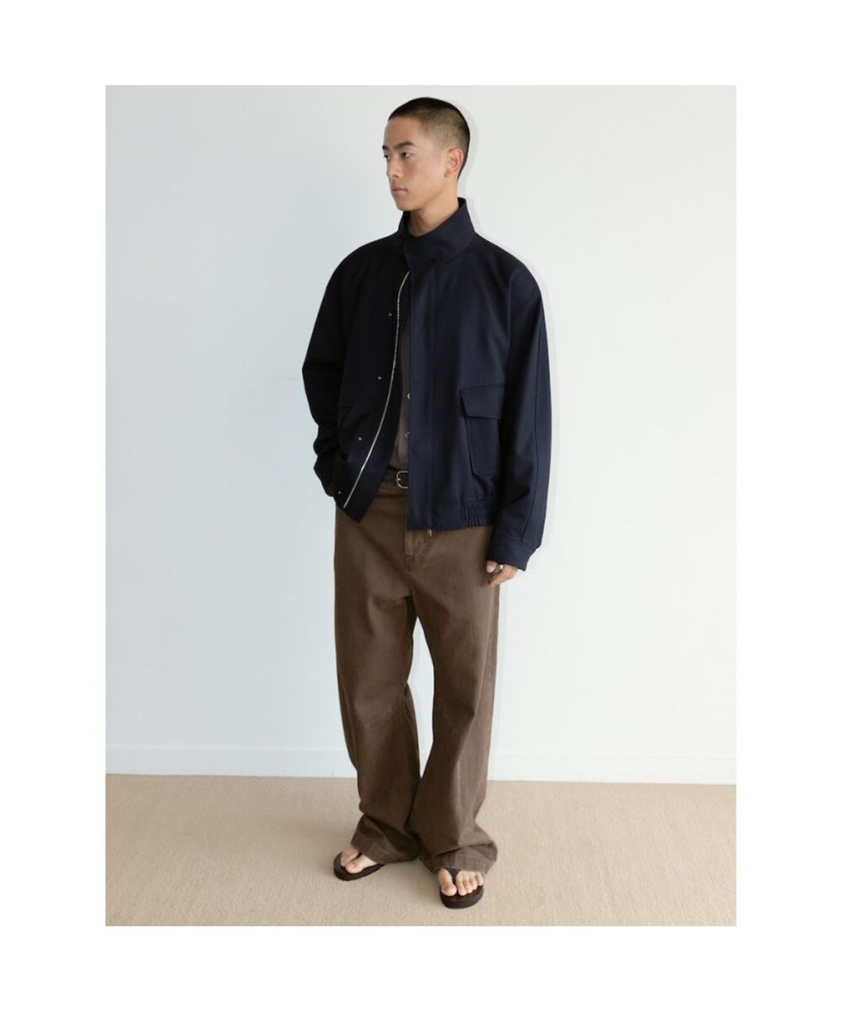 디애퍼처(THE APERTURE) [Unisex] Dustin Wool Blouson  Navy (TA6739U05R)