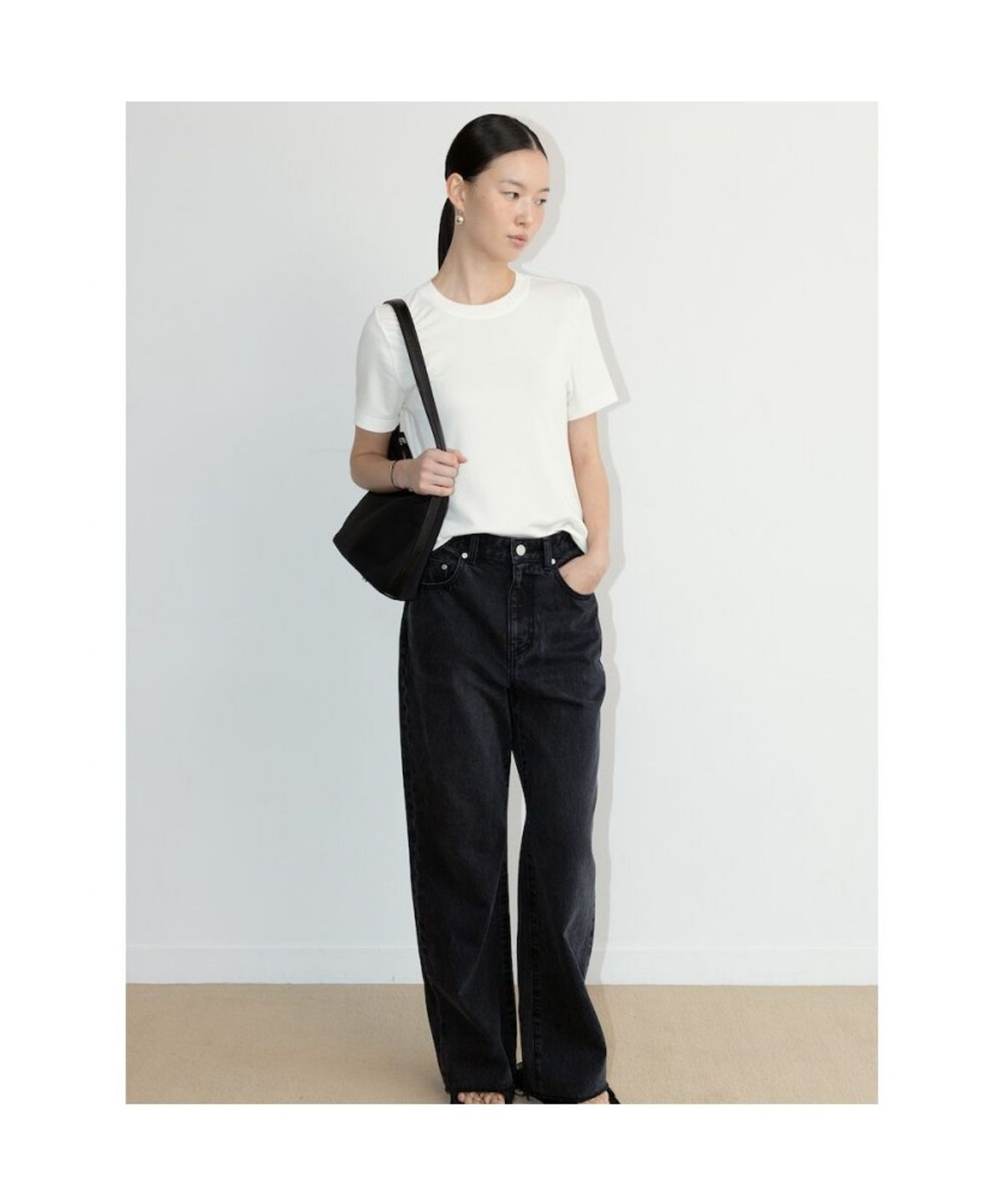 디애퍼처(THE APERTURE) 90s HighWaist Pants  Black (TA6421A085)