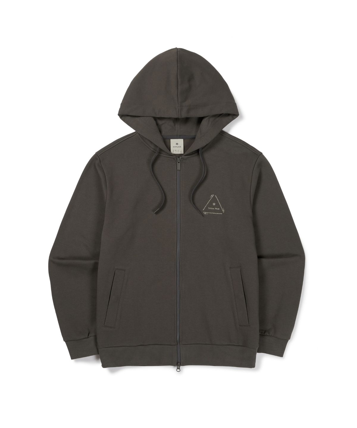 스노우피크 어패럴(SNOWPEAK APPAREL) 약기모 그래픽 후드 집업 (S26WUFFJ68) Dark Khaki