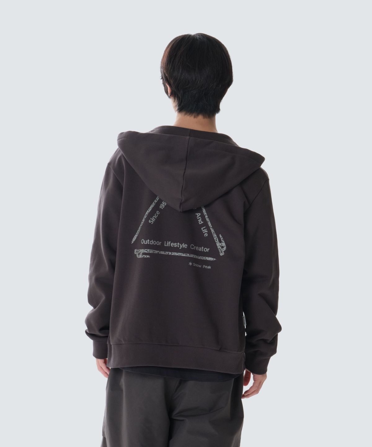 스노우피크 어패럴(SNOWPEAK APPAREL) 약기모 그래픽 후드 집업 (S26WUFFJ68) Chocolate Khaki