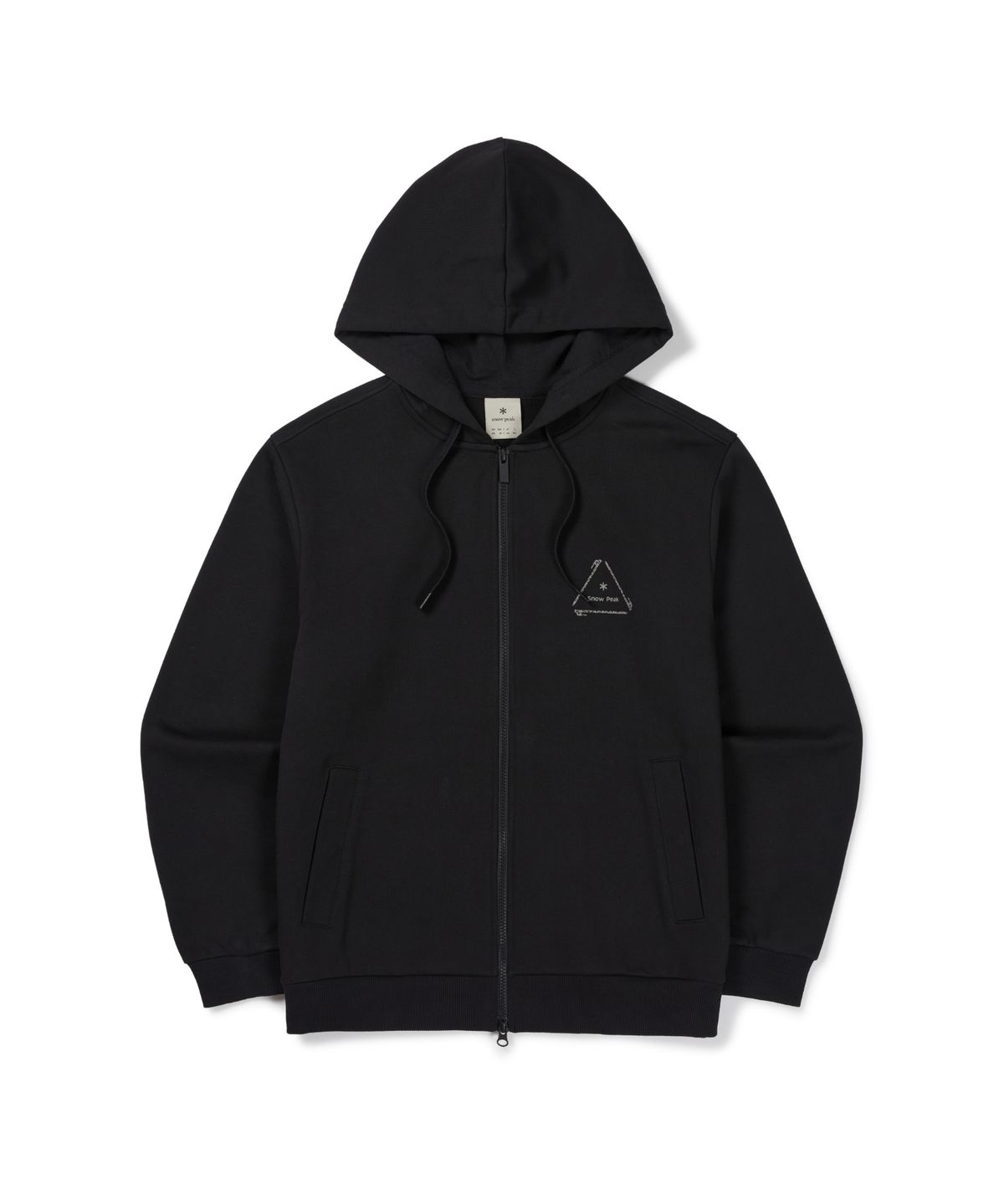 스노우피크 어패럴(SNOWPEAK APPAREL) 약기모 그래픽 후드 집업 (S26WUFFJ68) Black