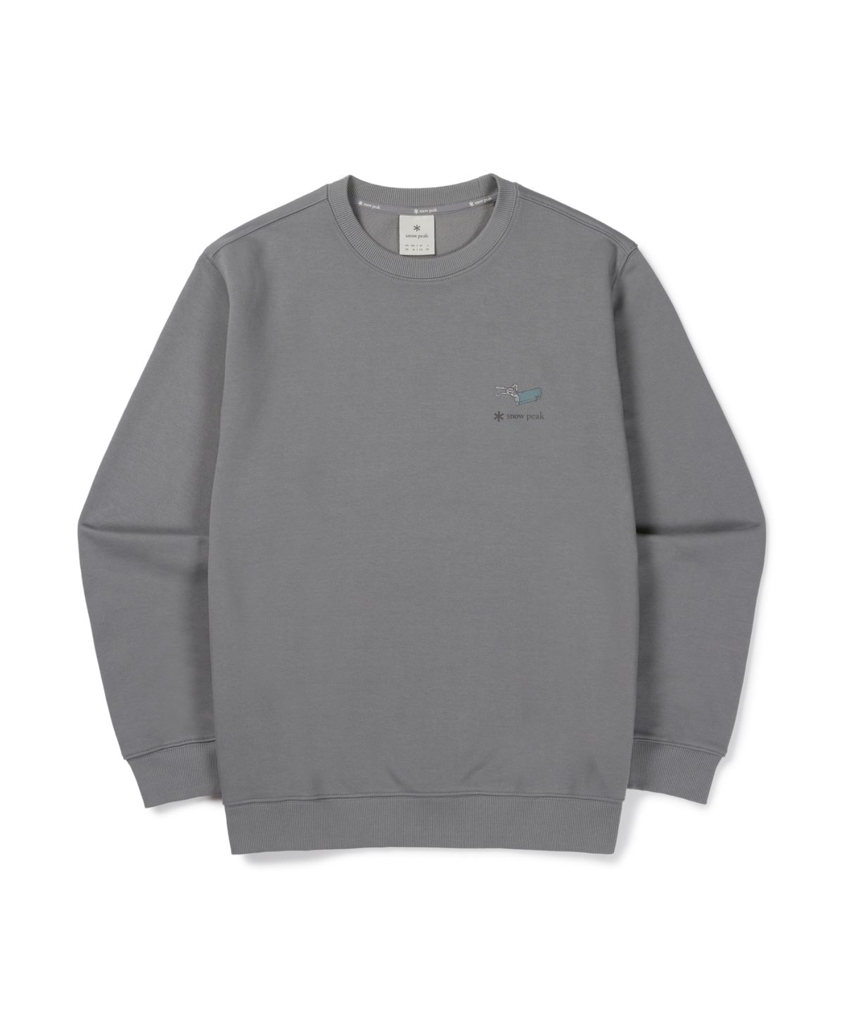 스노우피크 어패럴(SNOWPEAK APPAREL) 약기모 버너 그래픽 맨투맨 (S26WUFHT66) Dark Gray