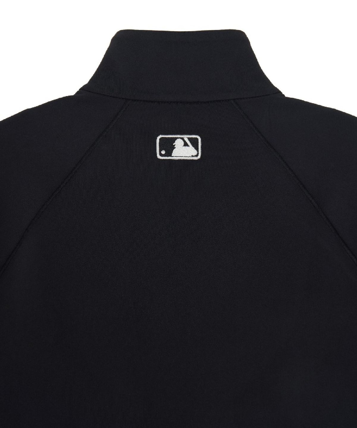 엠엘비(MLB) 베이직 레귤러핏 기모 긴팔 하프집 티셔츠 NY (Black)