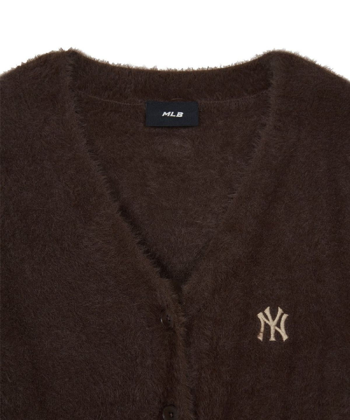 엠엘비(MLB) 여성 베이직 플러피 브이넥 가디건 NY (D.Brown)