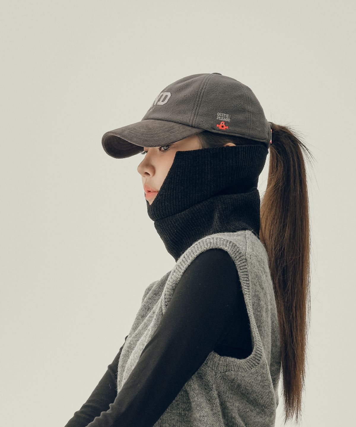 앤드 골프(AND GOLF) High Neck Warmer Solid Black
