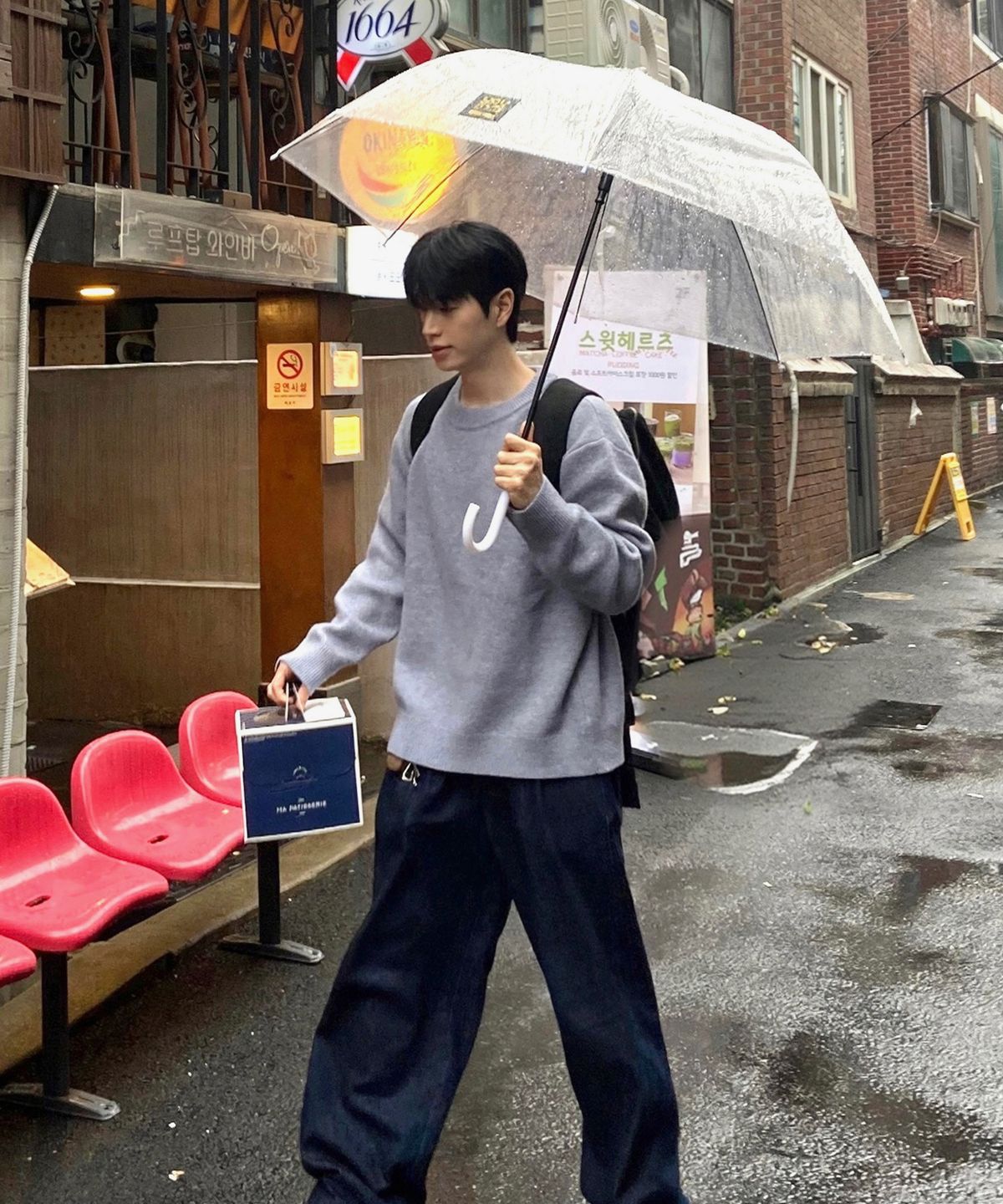마인드브릿지(MINDBRIDGE) [ON][COMFY]헤어리 울 혼방 오버핏 세미 크롭 니트 - 6color