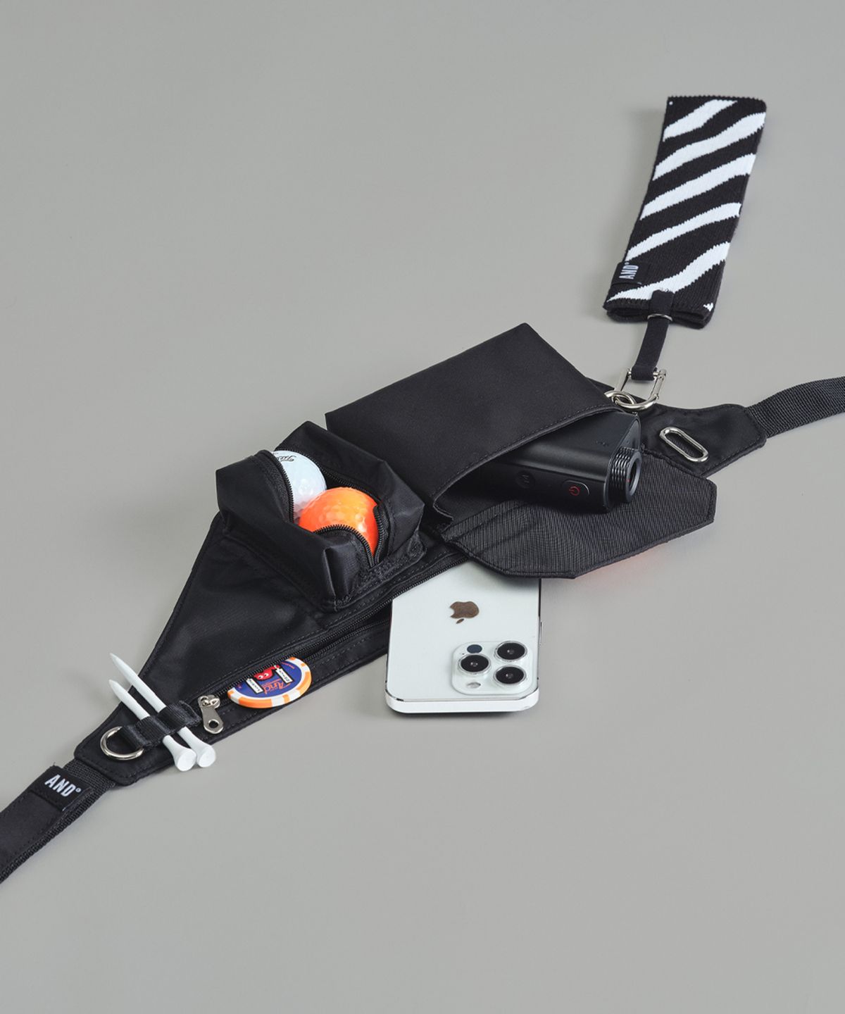 앤드 골프(AND GOLF) Prep. Belt Bag Black