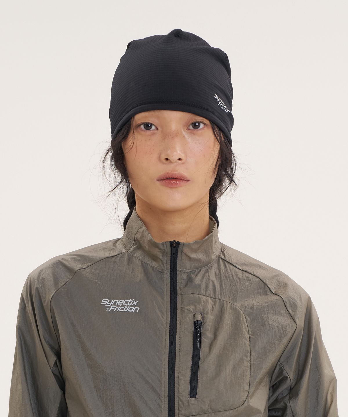 고요웨어(GOYOWEAR) [시넥틱스 프릭션] 듀얼 그리드 비니 (블랙)