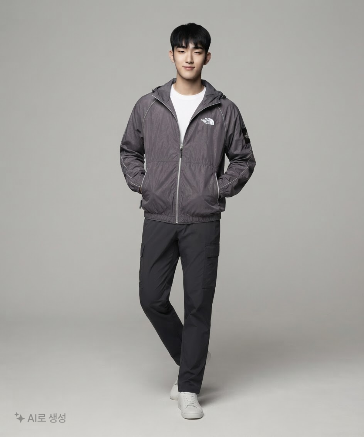 노스페이스(THE NORTH FACE) NJ3BS04K 화이트라벨 노벨티 올레마 후디 CHARCOAL GREY 110