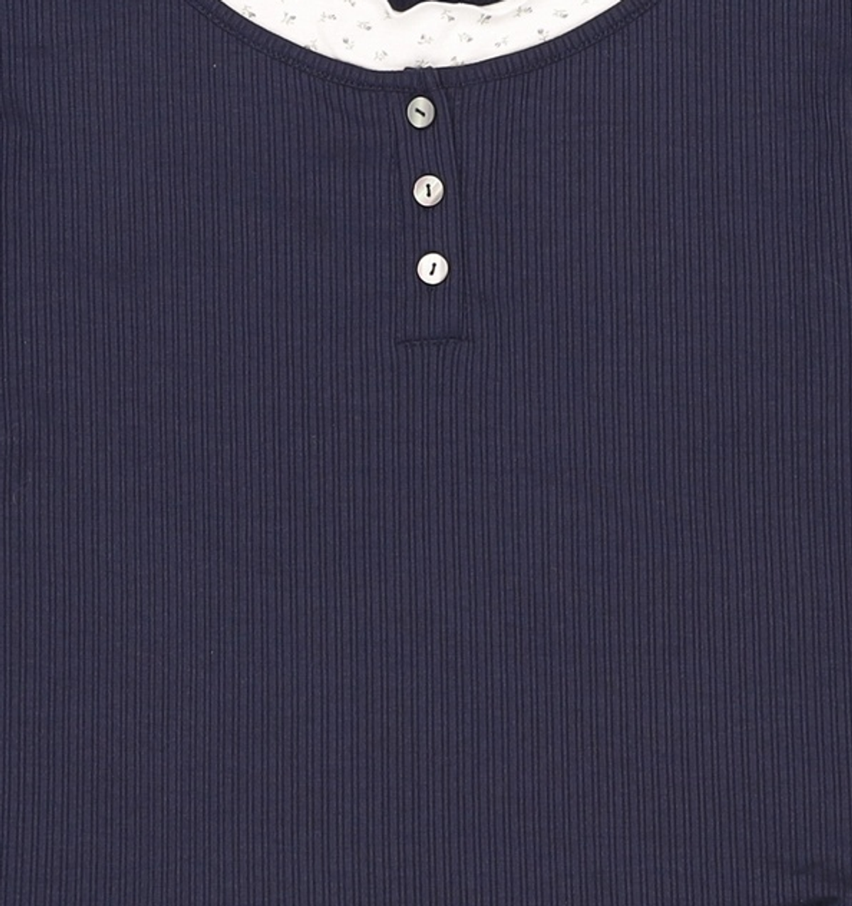 미쏘(MIXXO) 패턴 프릴 레이어드 티셔츠_MIWLWG412A MIWHWG50QA M
