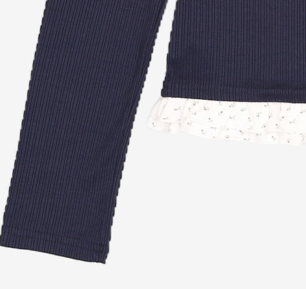 미쏘(MIXXO) 패턴 프릴 레이어드 티셔츠_MIWLWG412A MIWHWG50QA M