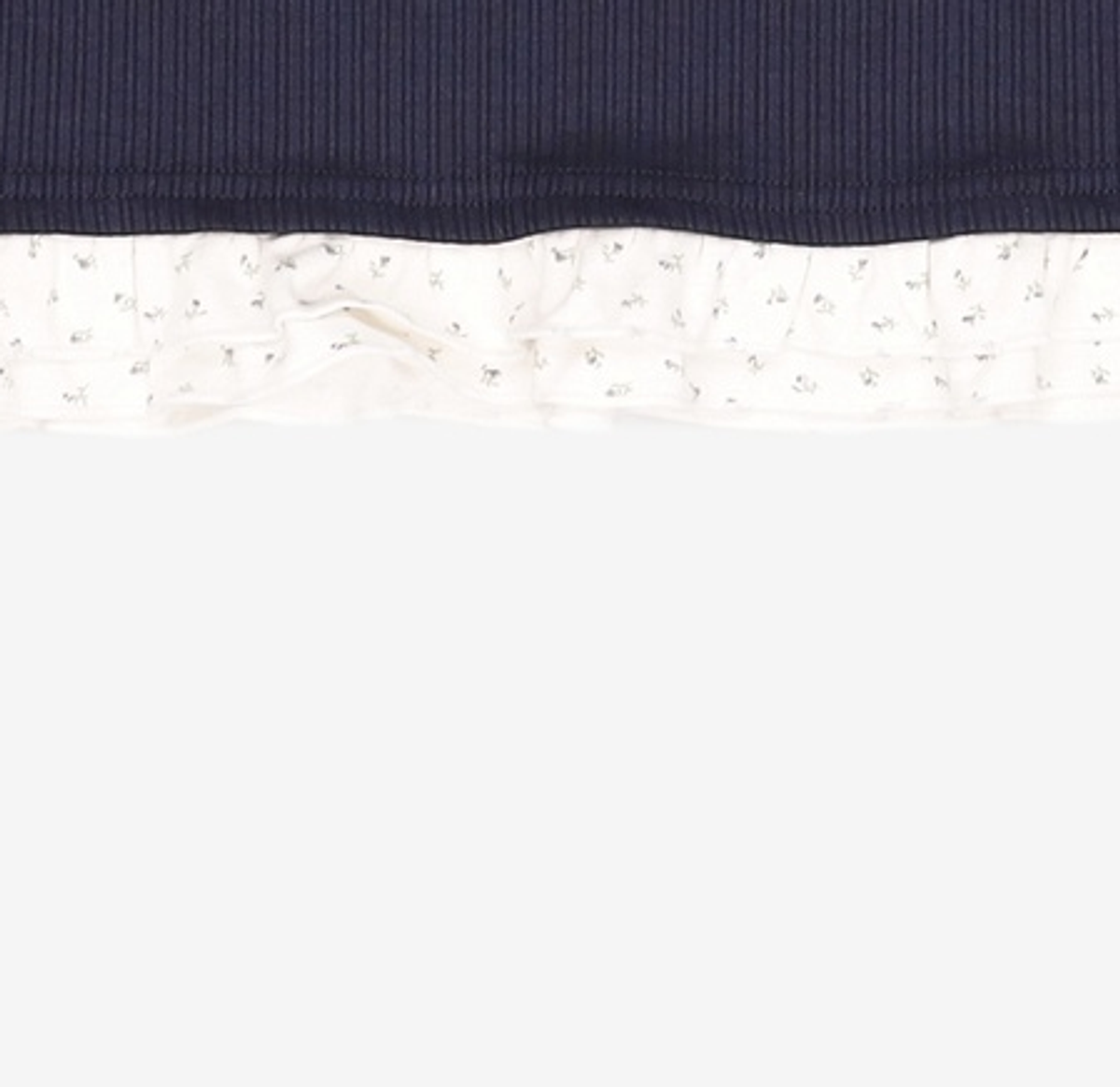 미쏘(MIXXO) 패턴 프릴 레이어드 티셔츠_MIWLWG412A MIWHWG50QA M