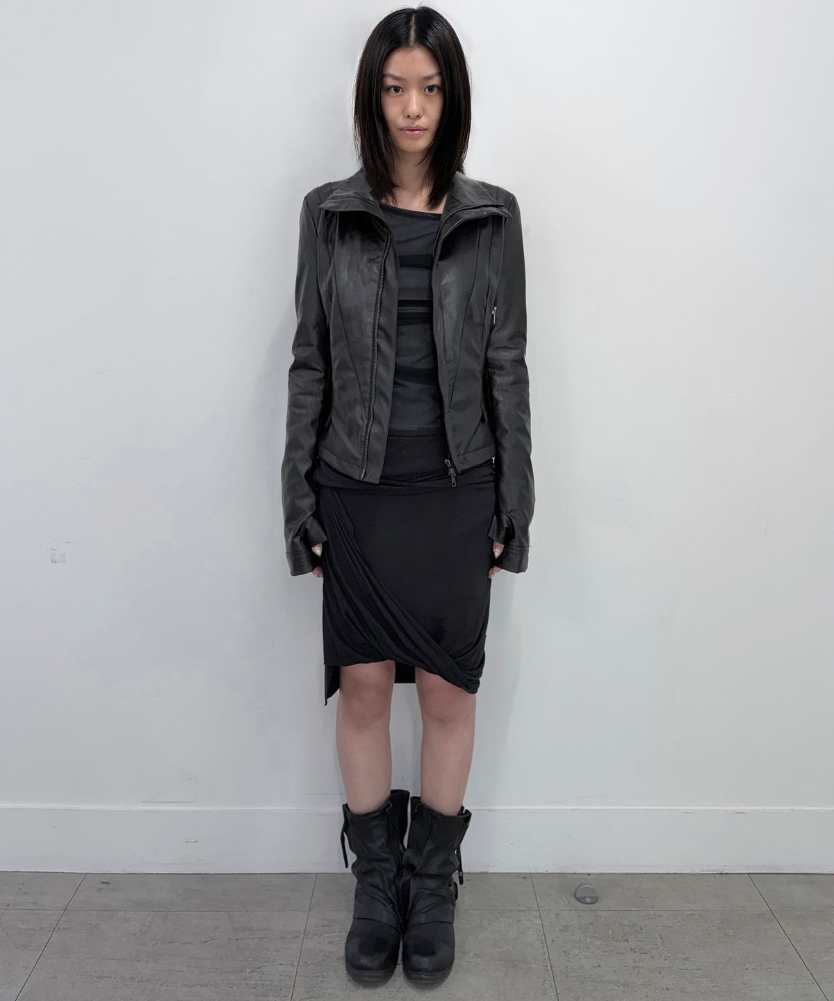 플레어업(FLAREUP) Sculpted Leather Jacket (FL-068_Black)