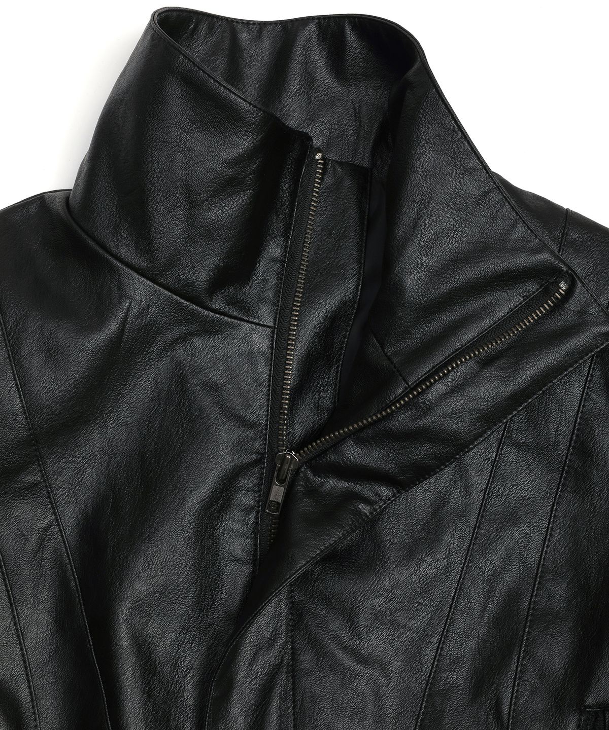 플레어업(FLAREUP) Sculpted Leather Jacket (FL-068_Black)