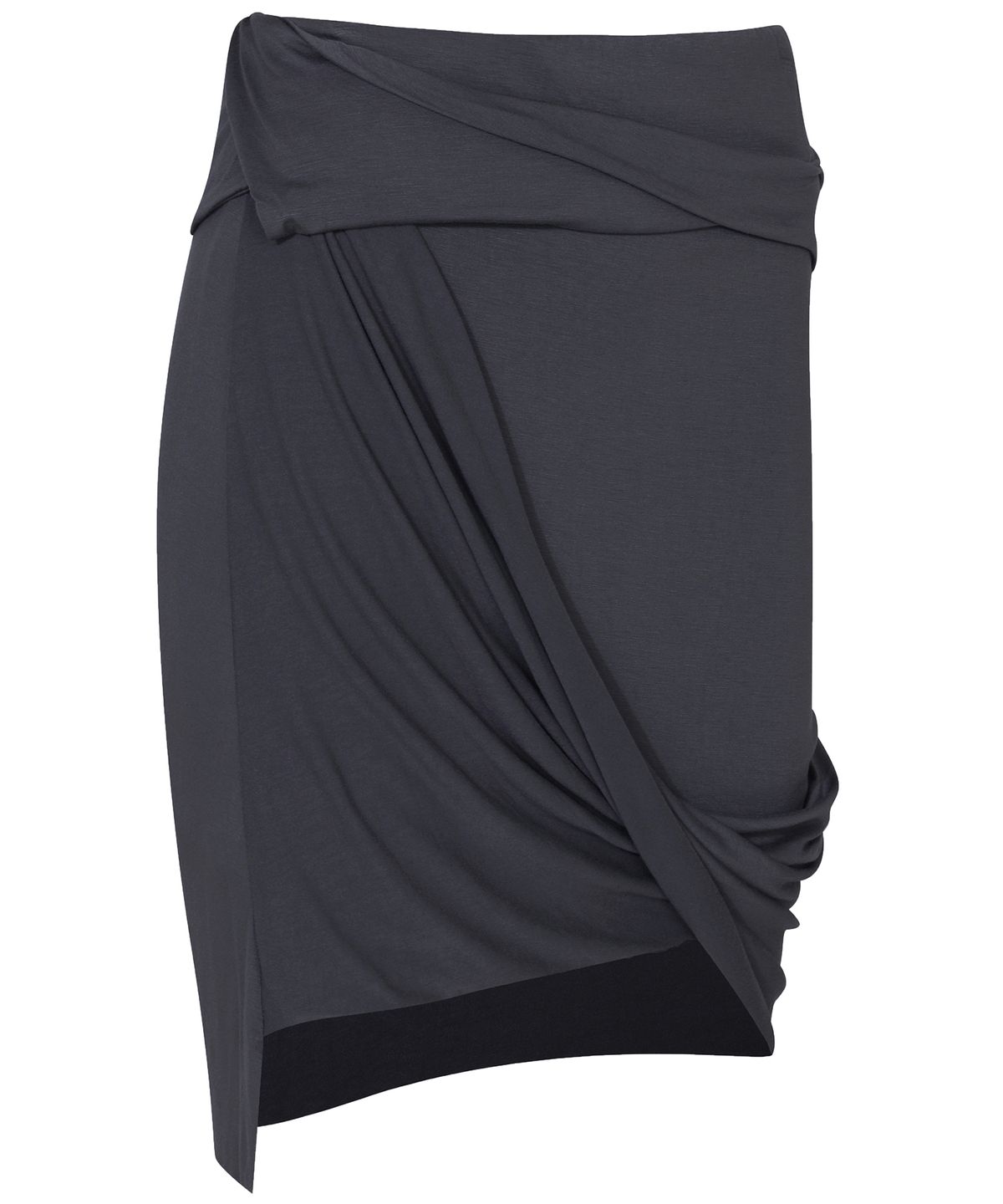 플레어업(FLAREUP) Asymmetrical Midi Skirt (FL-274_Charcoal)