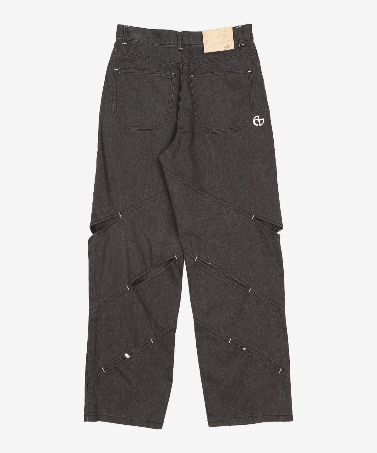 노매뉴얼(NOMANUAL) DIAGONAL CUT PANTS 90