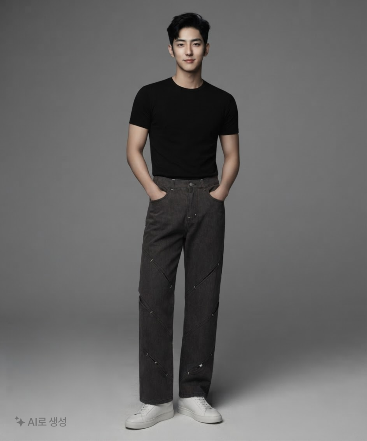 노매뉴얼(NOMANUAL) DIAGONAL CUT PANTS 90