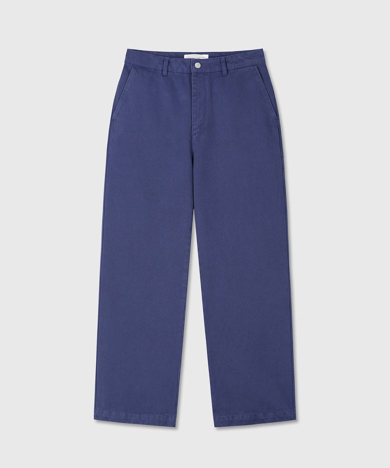 HEAVY COTTON CHINO PANTS (BLUE)