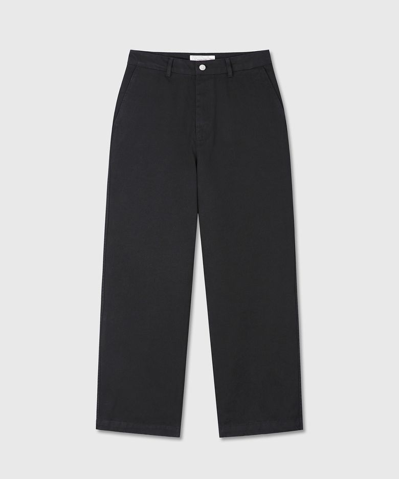 HEAVY COTTON CHINO PANTS (BLACK)