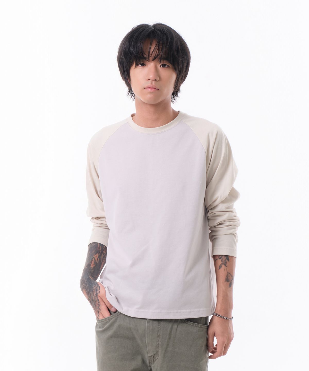 다이브인(DIVEIN) RAGLAN LONG SLEEVE (BEIGE)