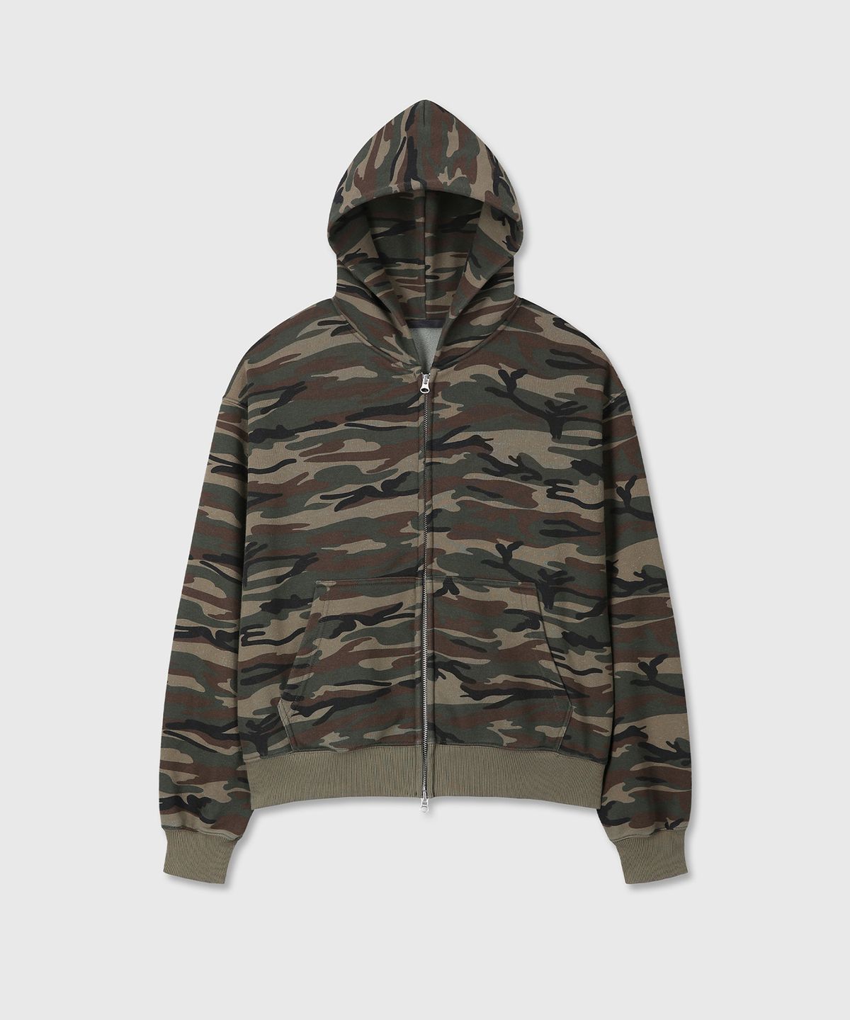 다이브인(DIVEIN) UNIFORM CROP HOOD ZIP UP (CAMO)