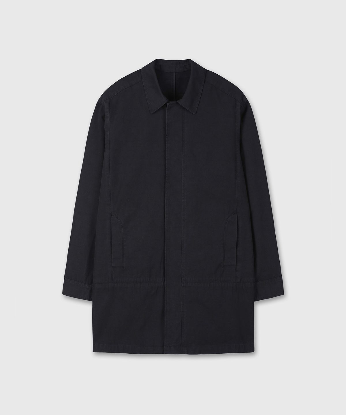 다이브인(DIVEIN) VINTAGE COTTON MID COAT (BLACK)