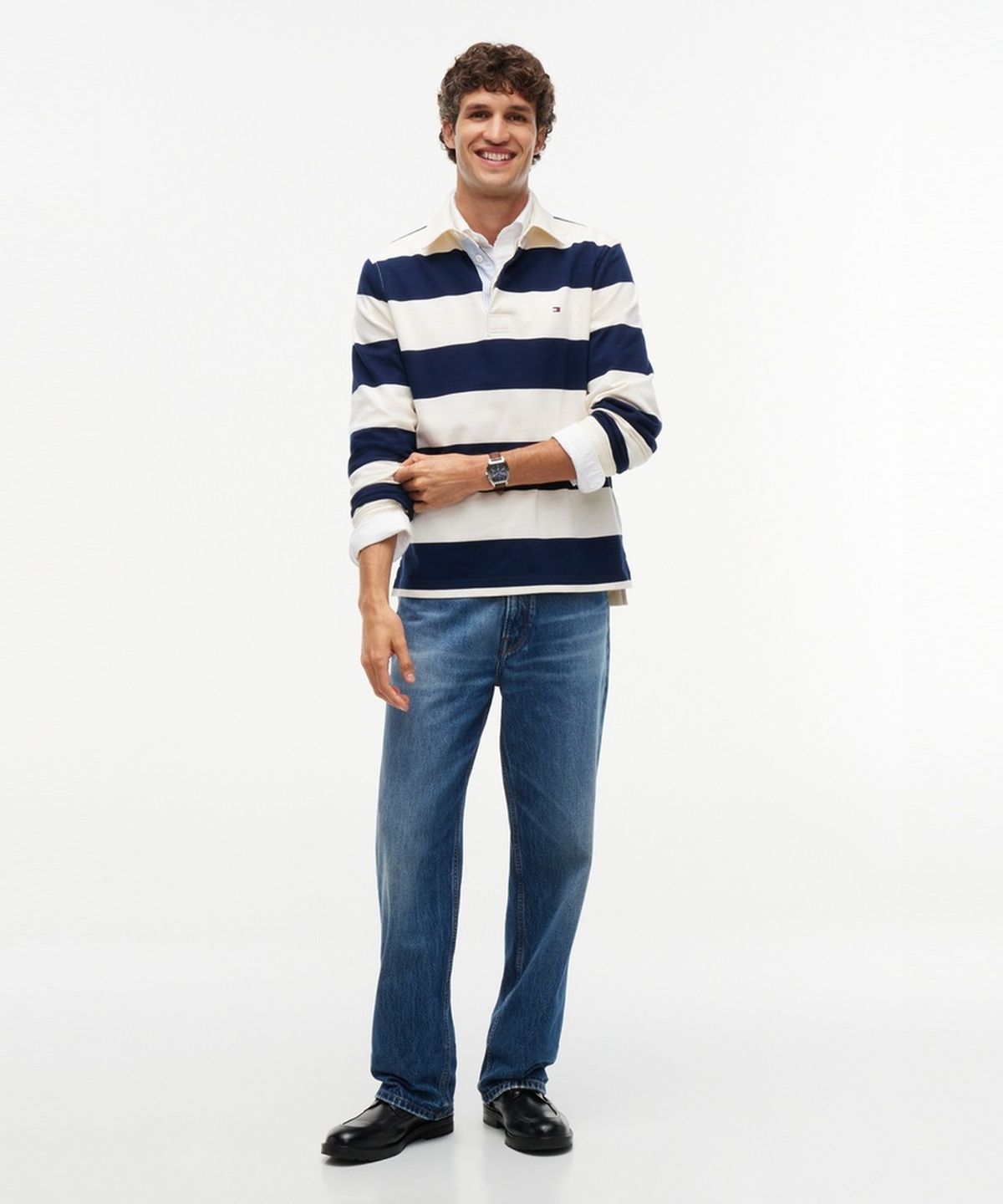 타미힐피거(TOMMY HILFIGER) 에센셜 스트라이프 럭비 티셔츠 (T12G7TPO670MT1Z00)