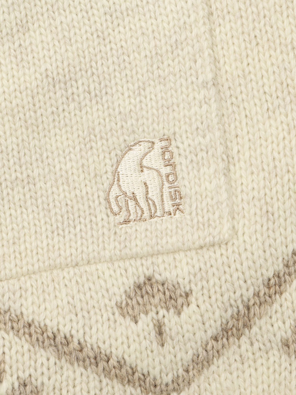 노르디스크(NORDISK) 데니쉬 패턴 후디 집업 스웨터 - W_OATMEAL MELANGE