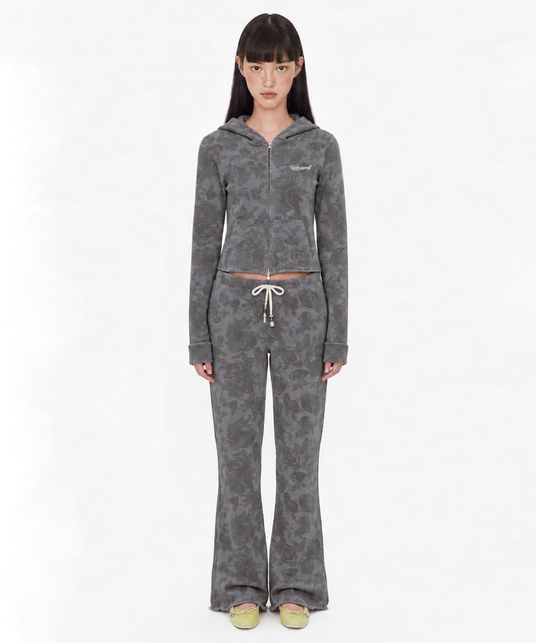 LILY WESTERN ZIP HOODIE (CHARCOAL)