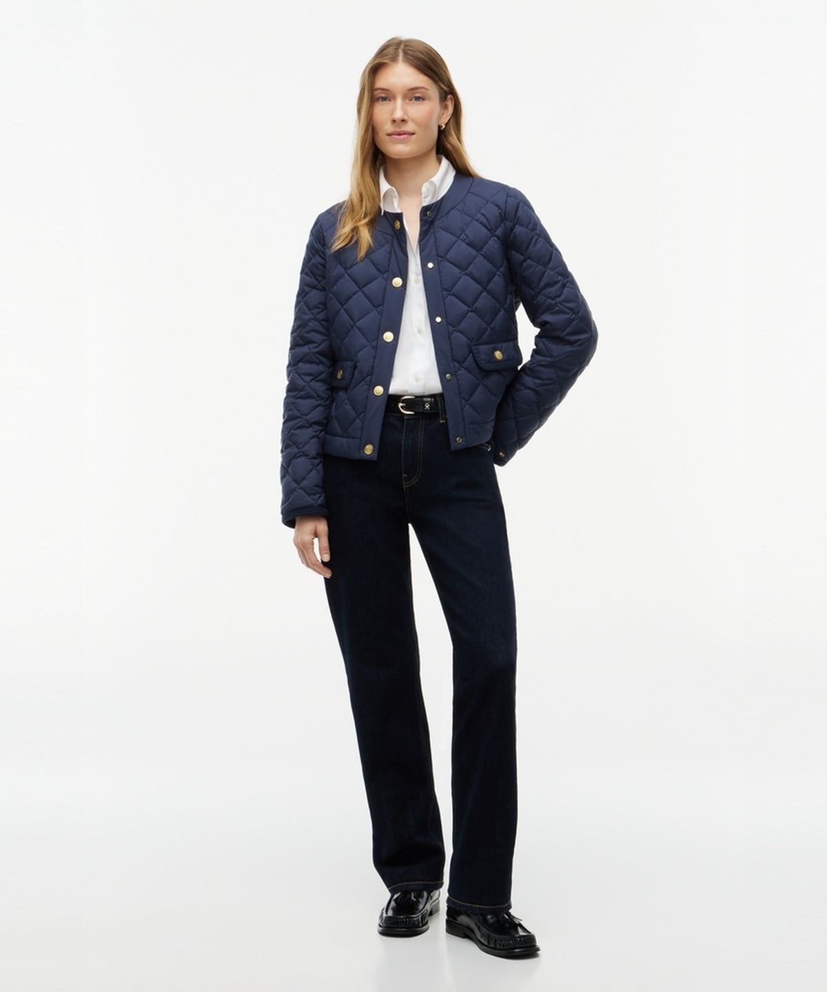 타미힐피거(TOMMY HILFIGER) 골드 버튼 퀼팅 재킷 (T22G7PJC050WT1C1G)