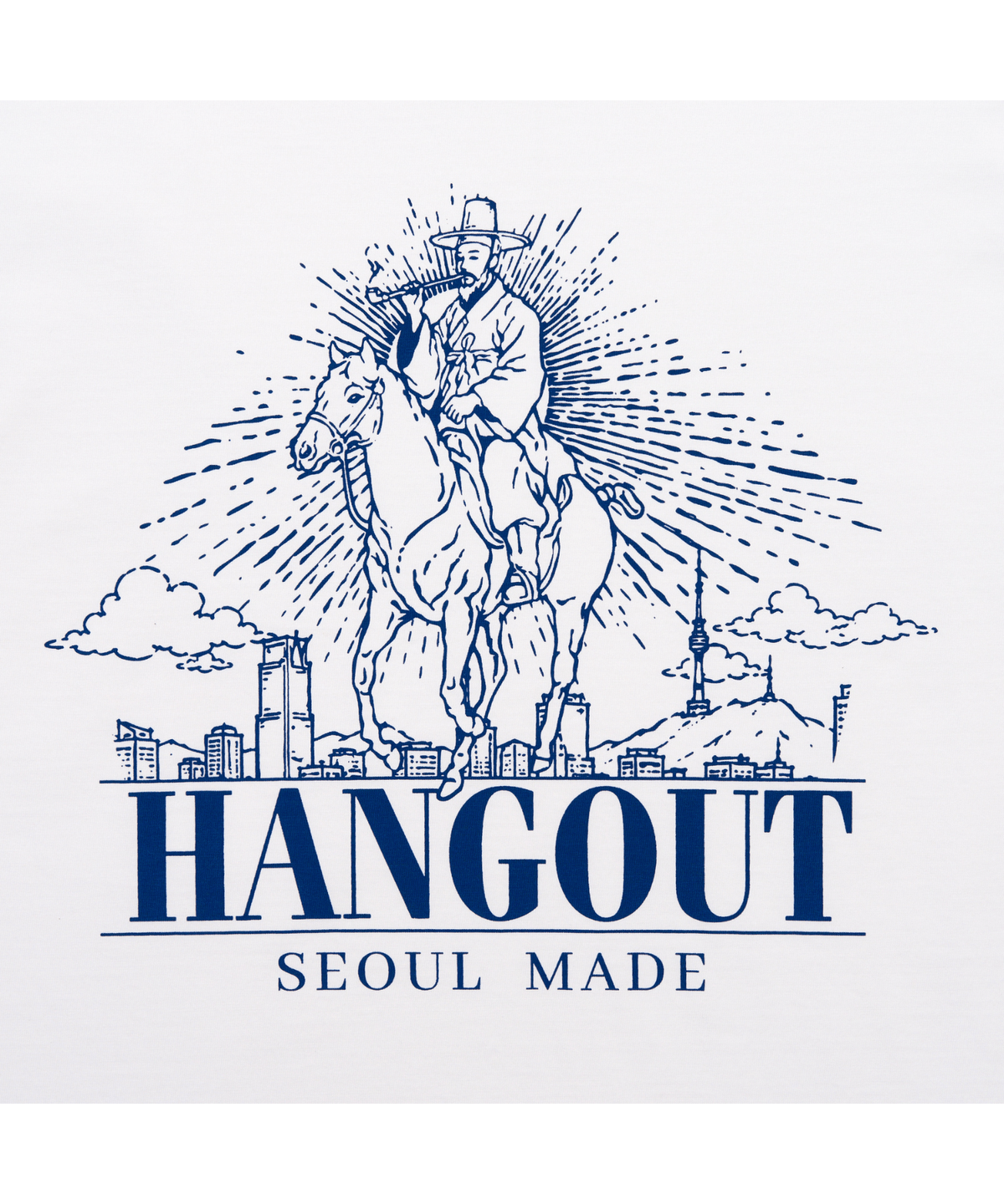 행아웃(HANGOUT) X OKEH 콜로 서울 티셔츠 (화이트)