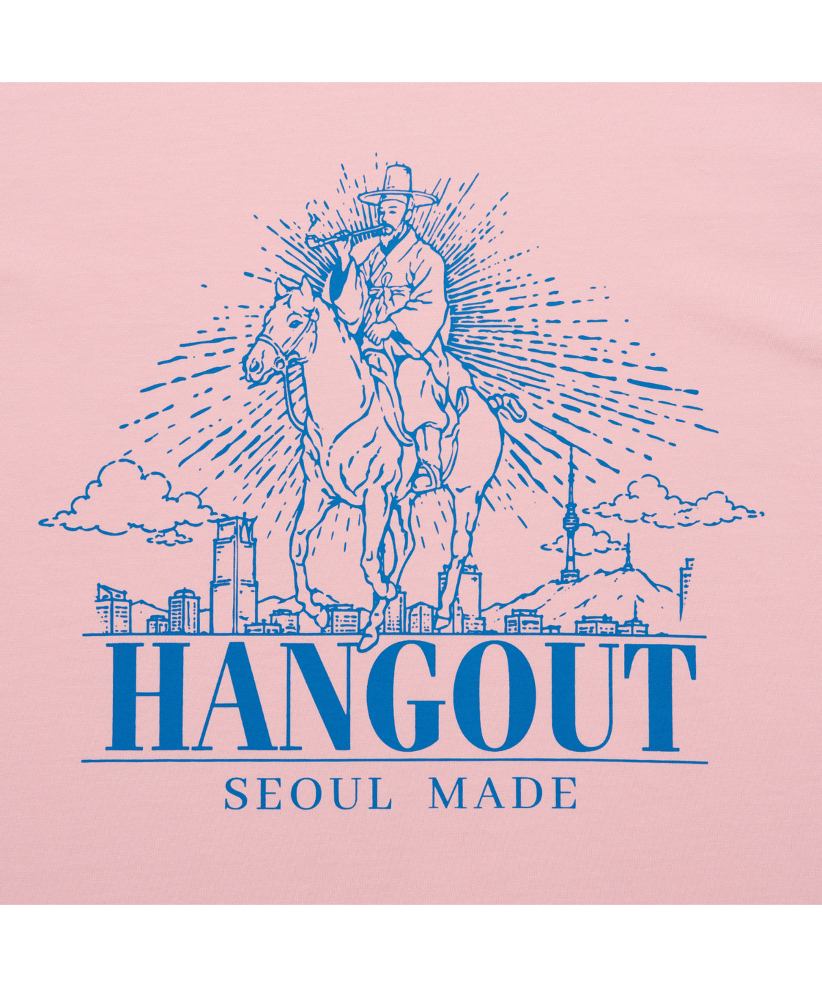 행아웃(HANGOUT) X OKEH 콜로 서울 티셔츠 (핑크)
