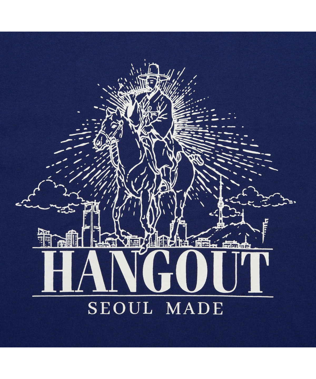 행아웃(HANGOUT) X OKEH 콜로 서울 티셔츠 (네이비)