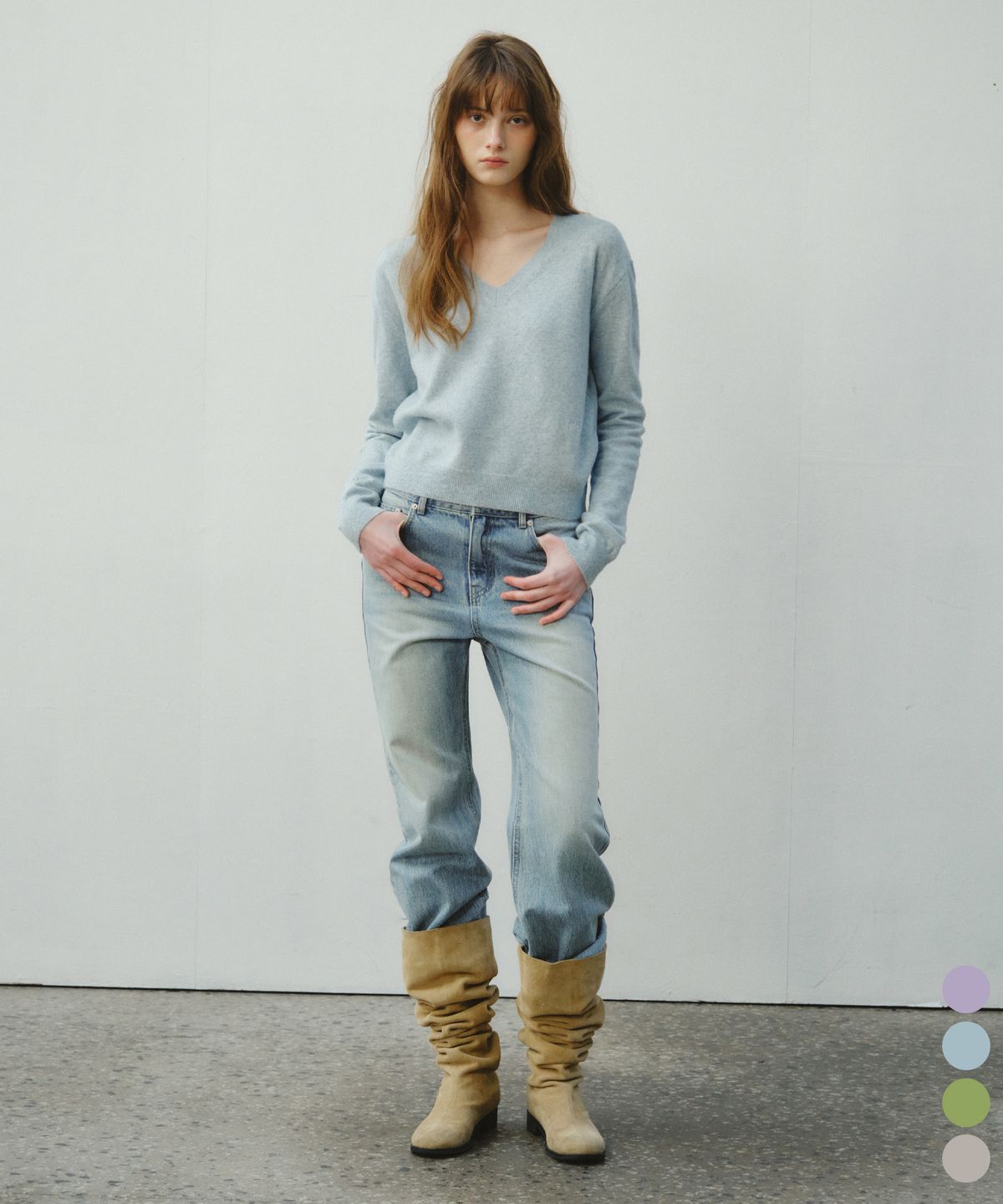 씨타(CITTA) Every Day Soft Vneck Knit_CTK260(4color)
