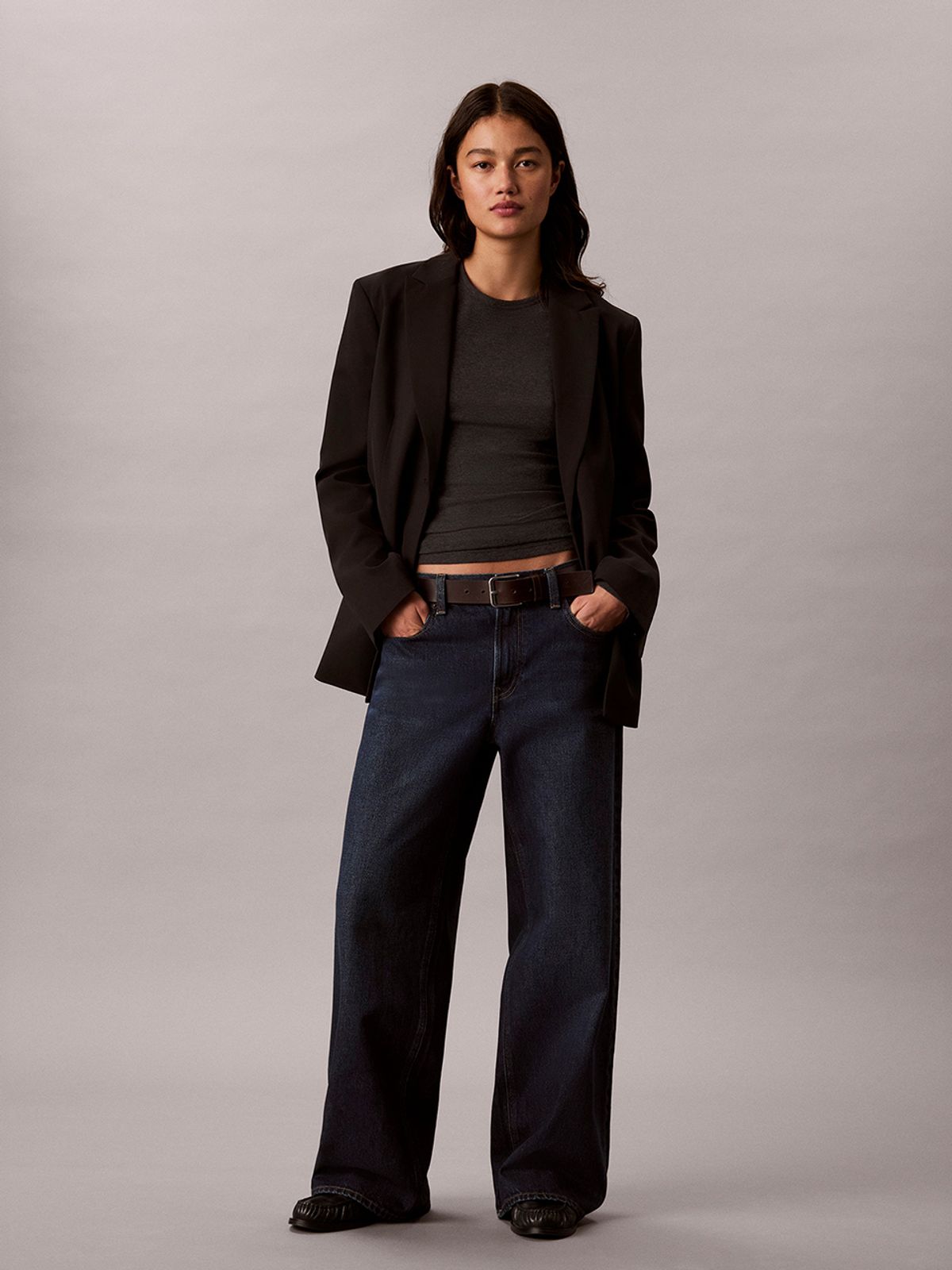 캘빈클라인 진(CALVIN KLEIN JEANS) 여성 로우라이즈 배기 데님 47J759G ZPU