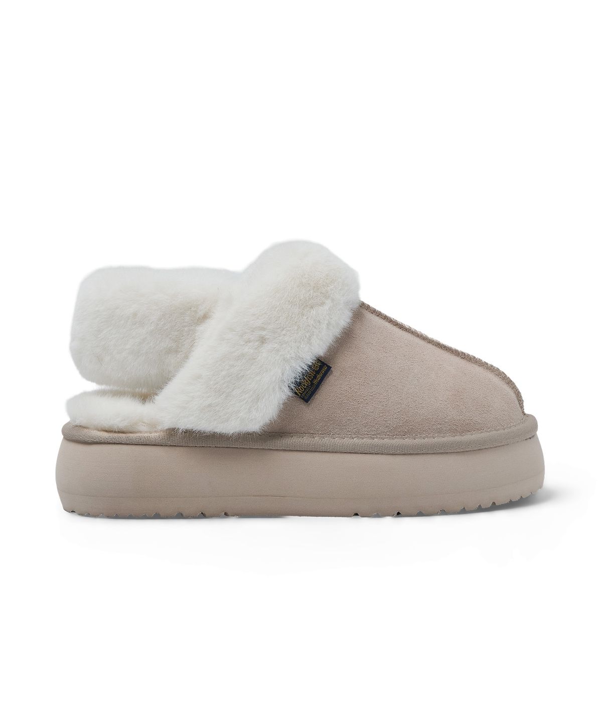 락피쉬웨더웨어(ROCKFISH WEATHERWEAR) CLOUDY PLATFORM FUR SLINGBACKS - PINK