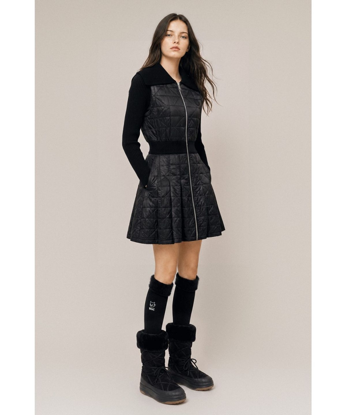 왁(WAAC) Women Wedge open dress WWUAW26702BKX