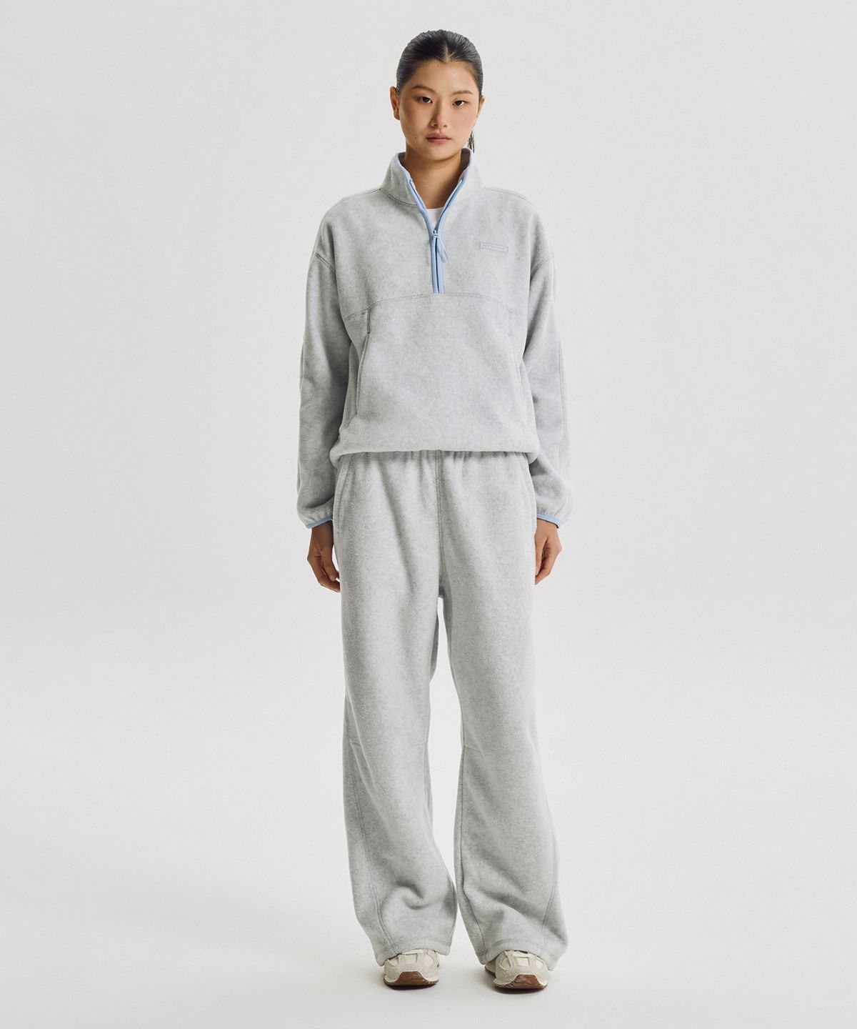 뉴발란스(NEW BALANCE) NBMLG4W952 / WOMEN 코지 플리스 와이드팬츠 (L/GRAY)