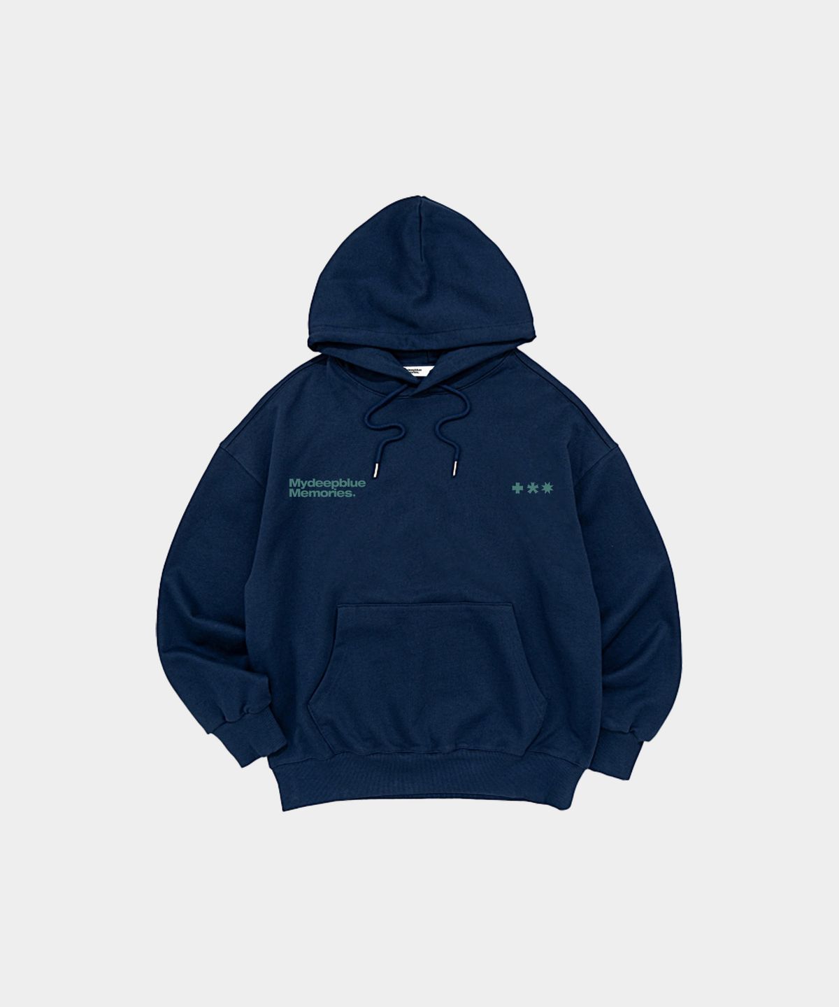 마이딥블루메모리즈(MY DEEP BLUE MEMORIES) (HD) MM SYMBOL LOGO HOODIE (NAVY)