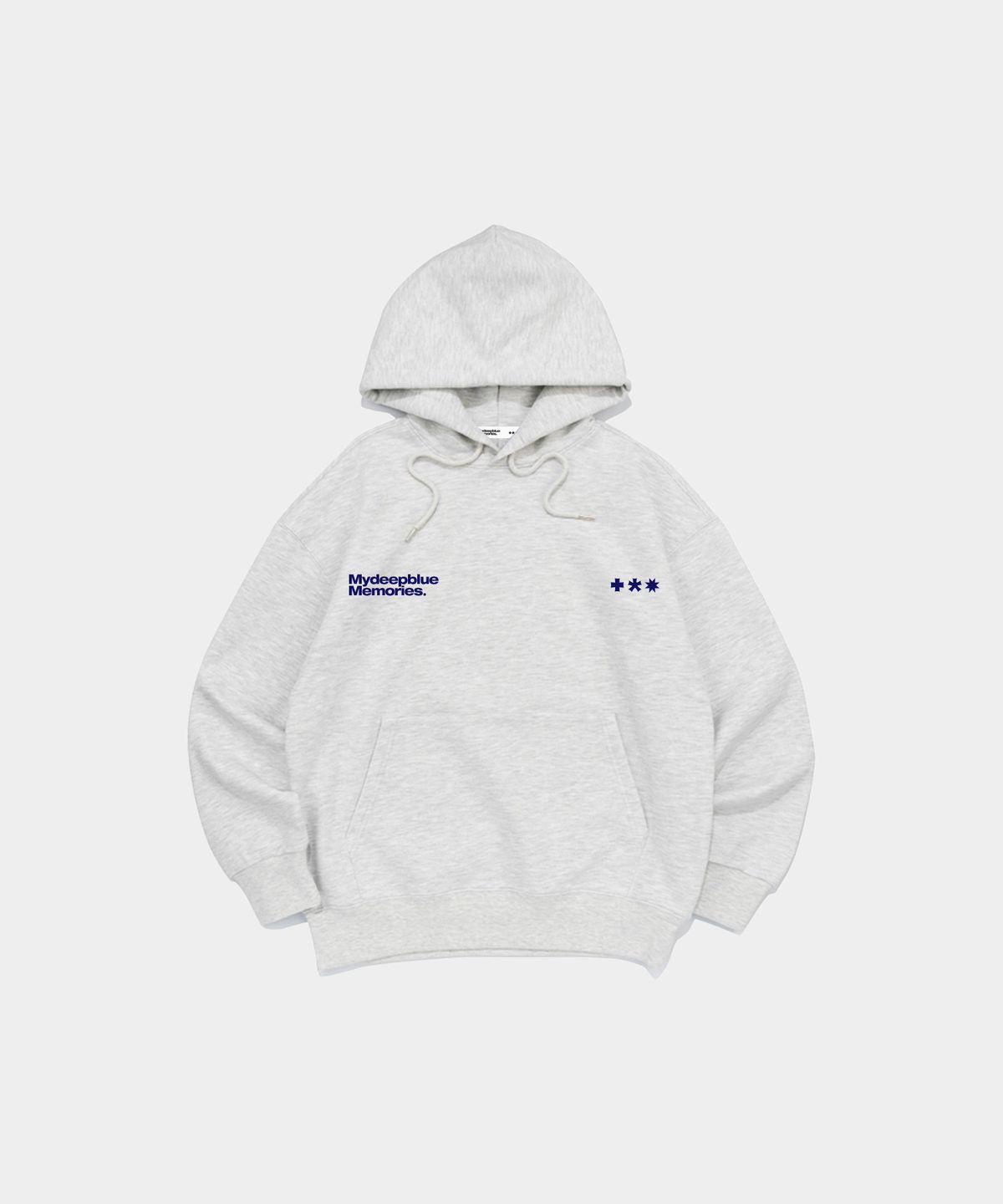마이딥블루메모리즈(MY DEEP BLUE MEMORIES) (HD) MM SYMBOL LOGO HOODIE (LIGHT GREY)