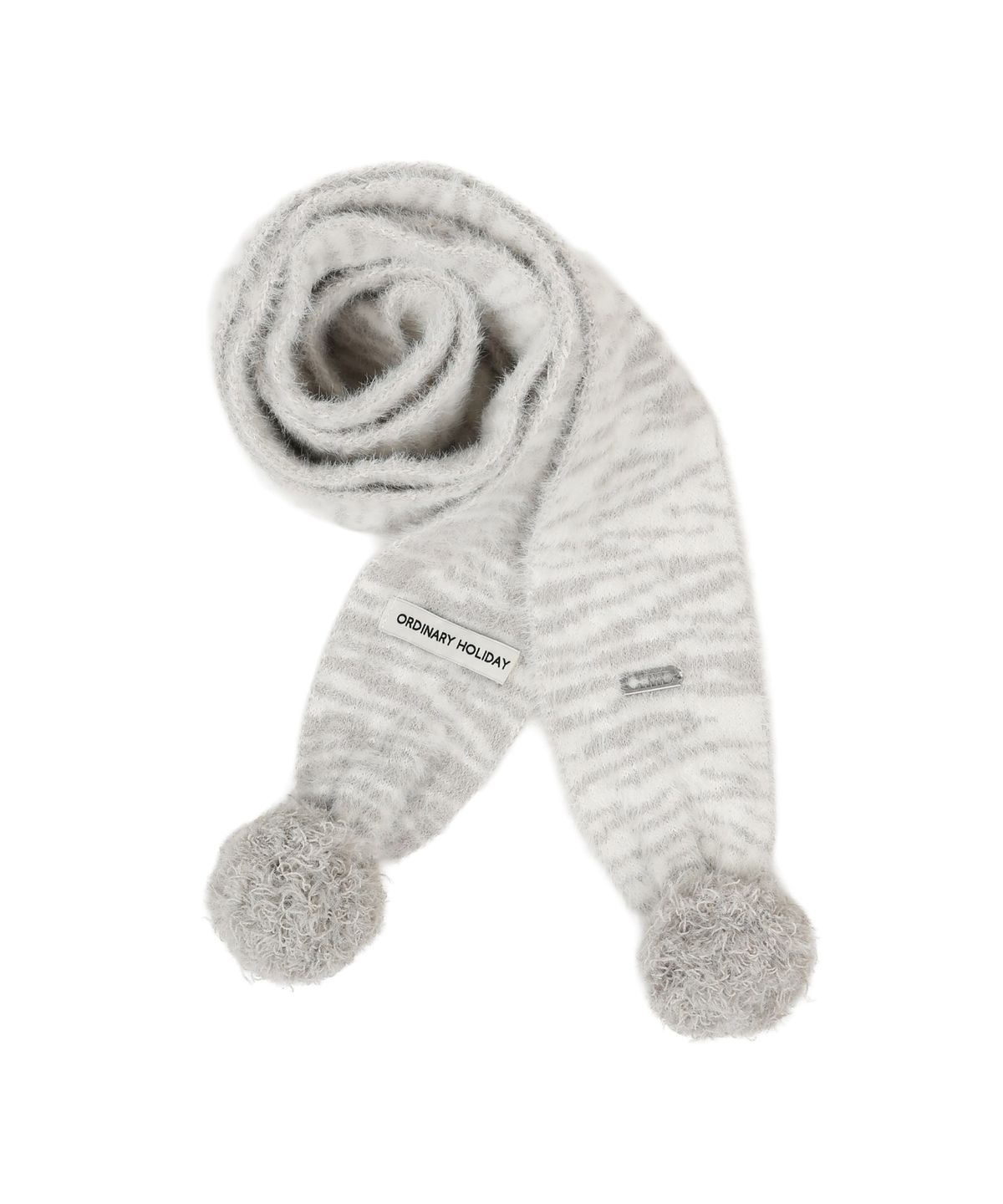 오디너리 홀리데이(ORDINARY HOLIDAY) ZEBRA KNIT MUFFLER [IVORY]