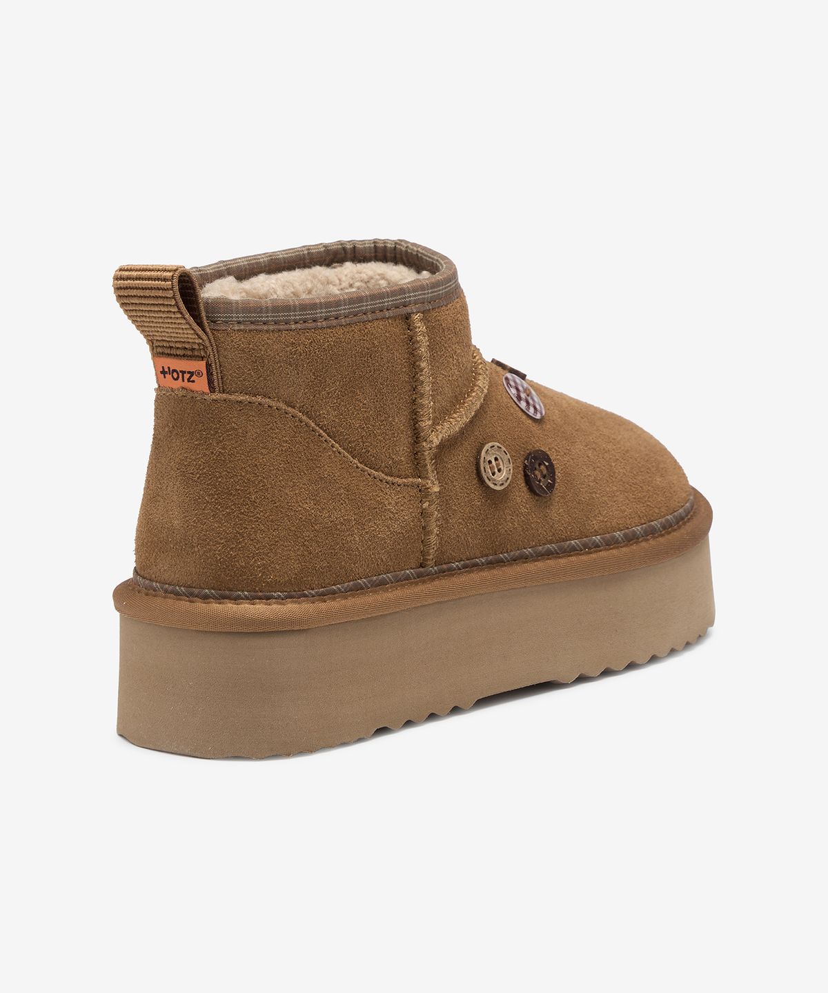 오찌(OTZ) 스티치 벌루니 플랫폼 부츠 미니  카멜 OZPUGF403C