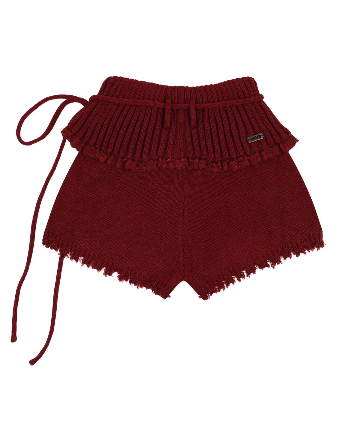 오디너리 홀리데이(ORDINARY HOLIDAY) LACE TRIM KNIT MICRO SHORTS [RED]